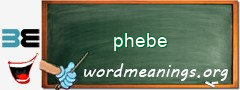 WordMeaning blackboard for phebe